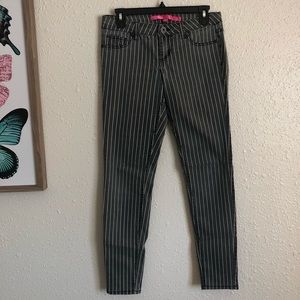 Pinstripe skinny jeans